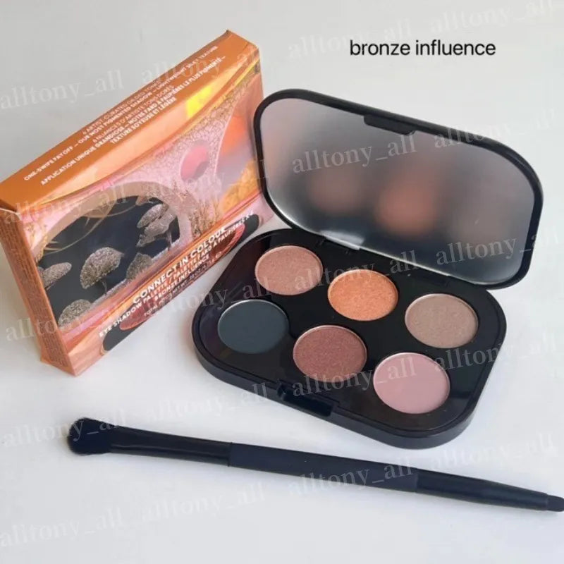 Matte eyeshadow palette showing six color options
