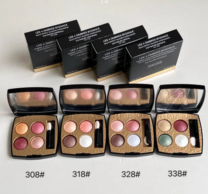 Quadra eyeshadow palette showing four coordinated color shades