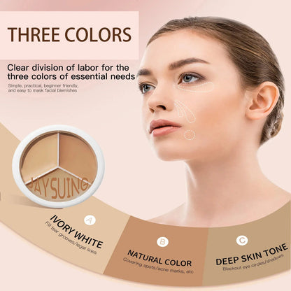 Close-up view of cream concealer texture and application