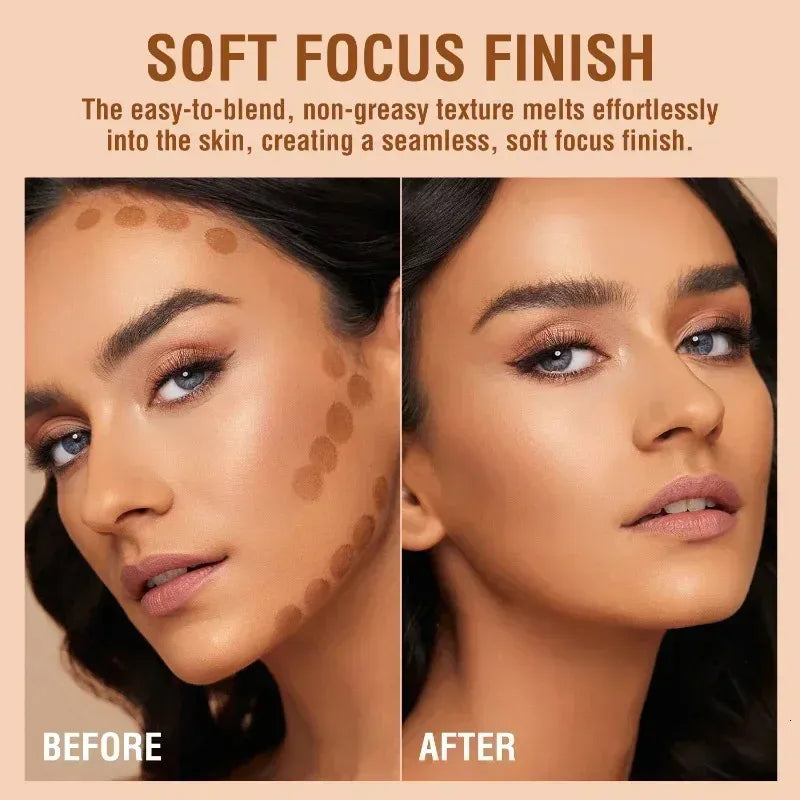 Cream contour makeup stick in neutral packaging