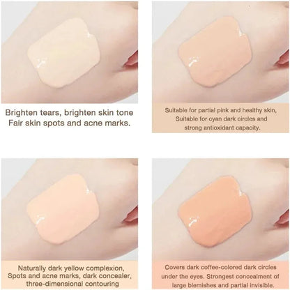 Swatch of concealer shade on skin showing smooth application