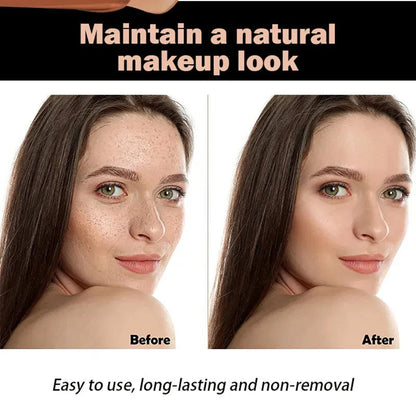 Close-up view of creamy texture being blended on skin with applicator