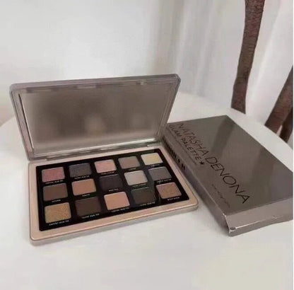 Close-up view of matte eyeshadow shades demonstrating pigmentation and texture
