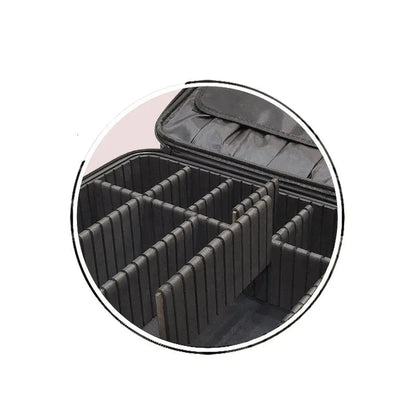 Waterproof PU leather cosmetic bag with zipper closure