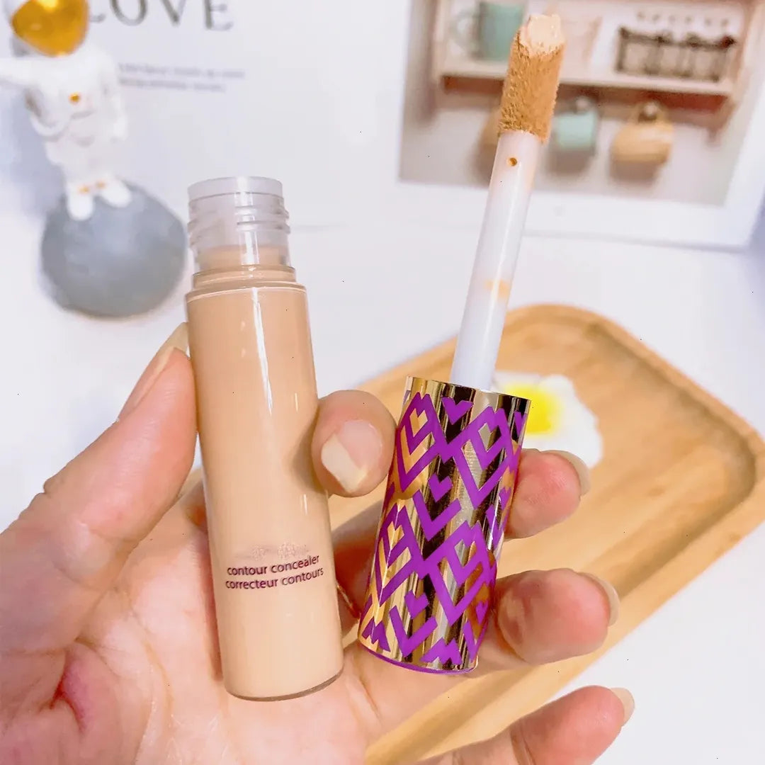Liquid concealer stick shown closed with cap in place