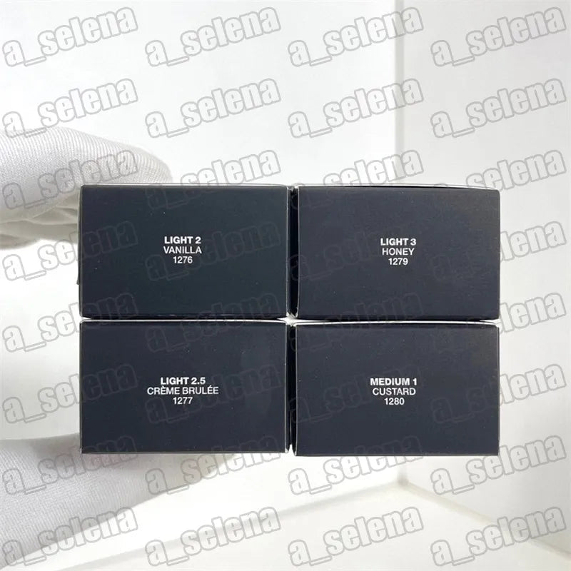 Open compact showing four different shades of matte finish makeup
