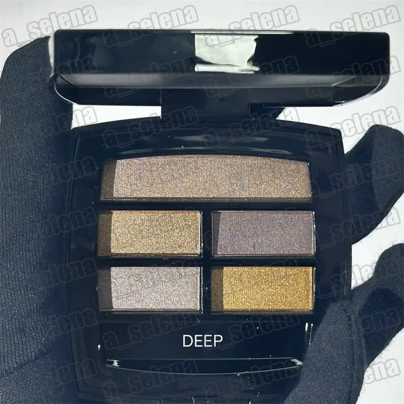 Close-up view of the eyeshadow palette showing texture and color details