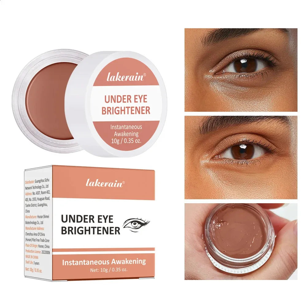 Close-up view of concealer being applied to under-eye area