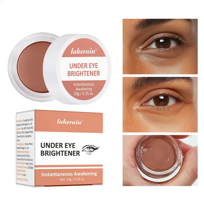 Close-up view of concealer being applied to under-eye area