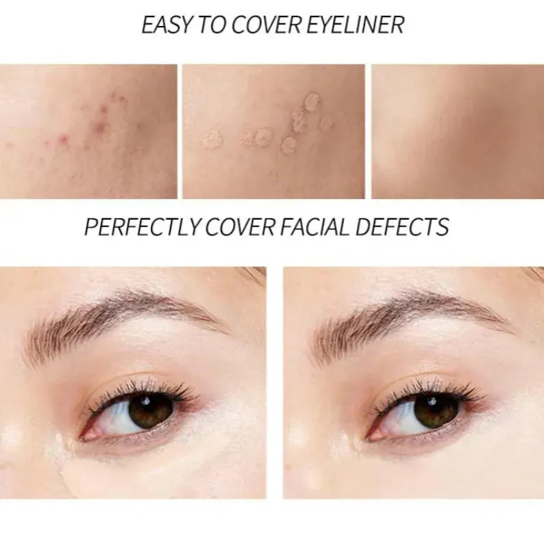 Swatch demonstration showing different concealer shades on skin tone