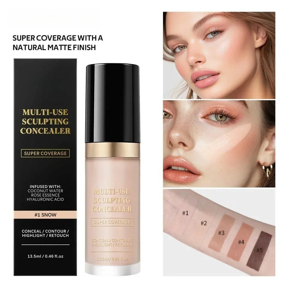 Close-up view of cream concealer texture and consistency on skin