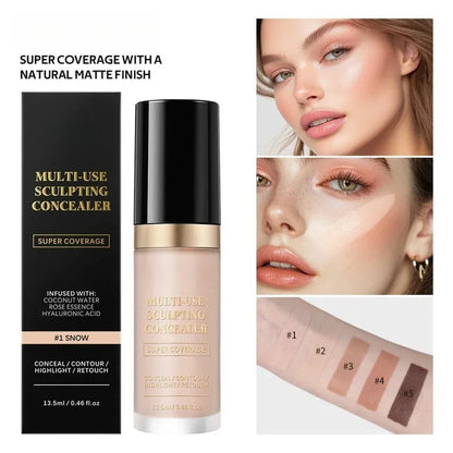 Close-up view of cream concealer texture and consistency on skin
