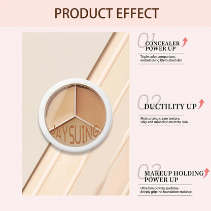 Dual-ended makeup brush included with concealer palette