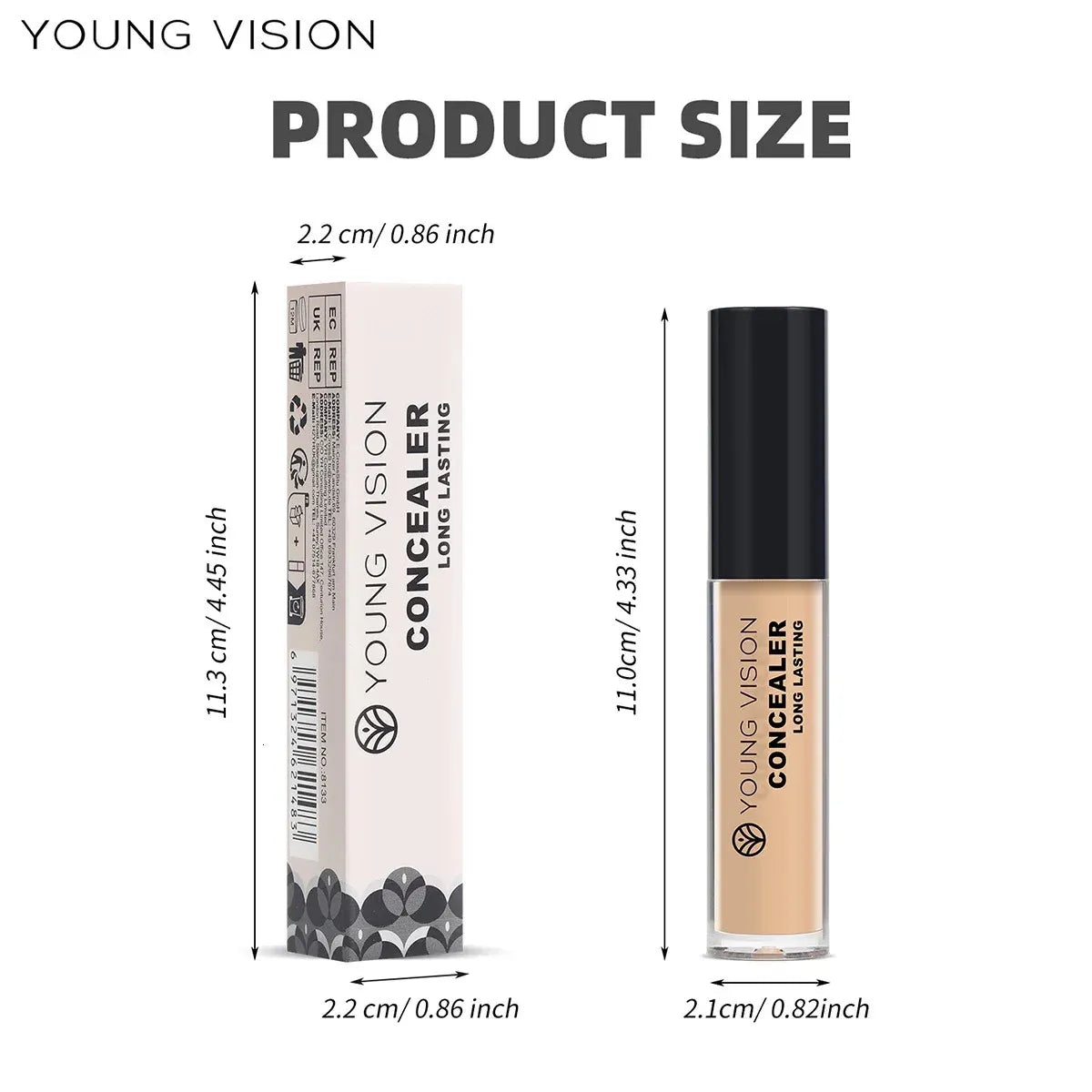 Concealer applied under eye area for brightening effect
