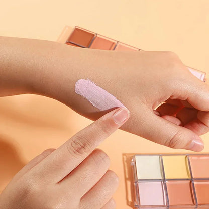 Multi-shade waterproof concealer foundation displayed in packaging