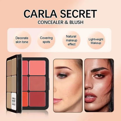Close-up view of cream makeup shades with matte finish texture