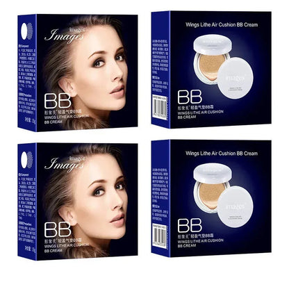 Before and after comparison showing concealer covering skin imperfections