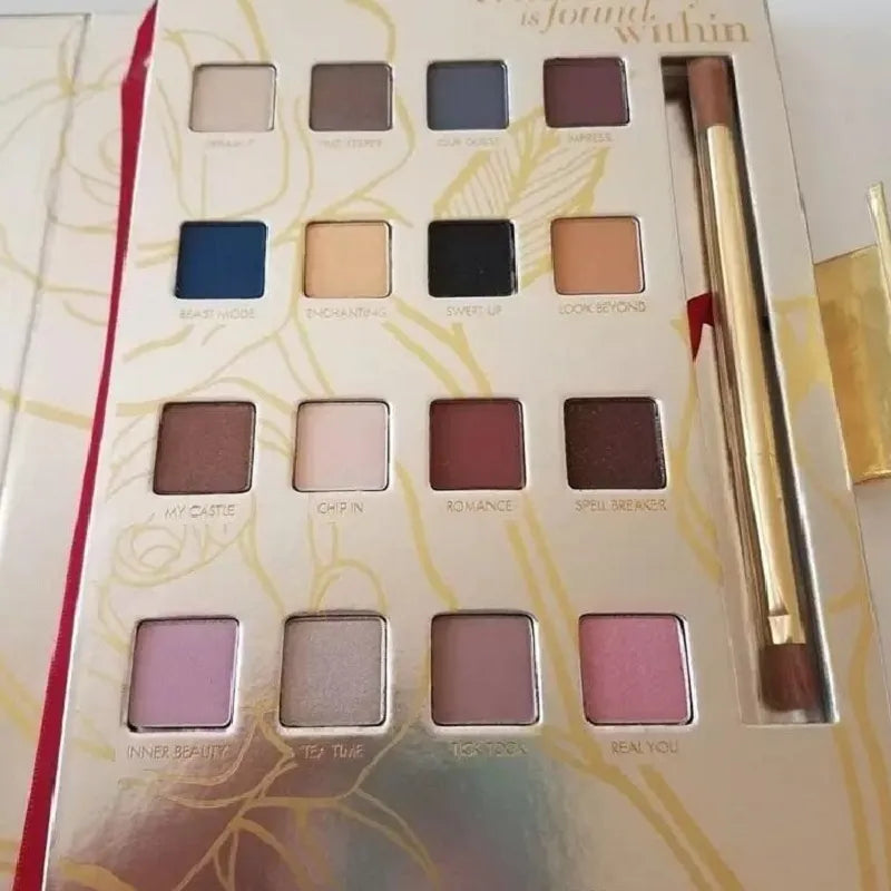 Eyeliner pencil shown next to the eyeshadow palette