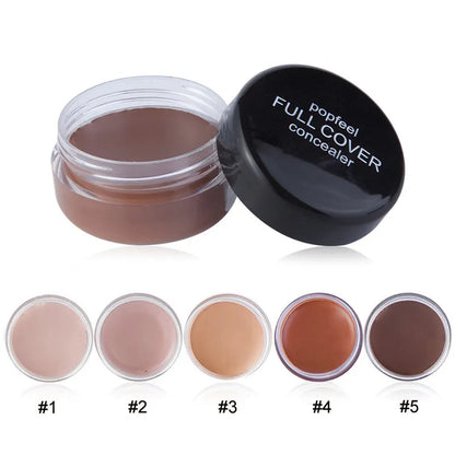 Close-up view of concealer texture and pigmentation on skin