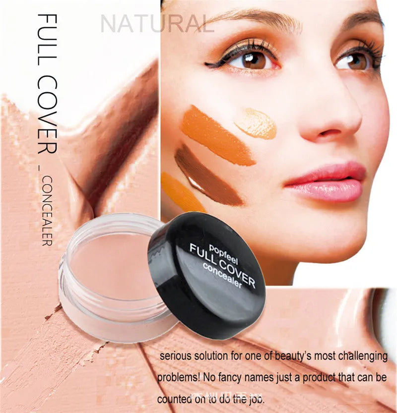 Concealer palette showing five different shades arranged in a compact