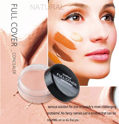 Concealer palette showing five different shades arranged in a compact