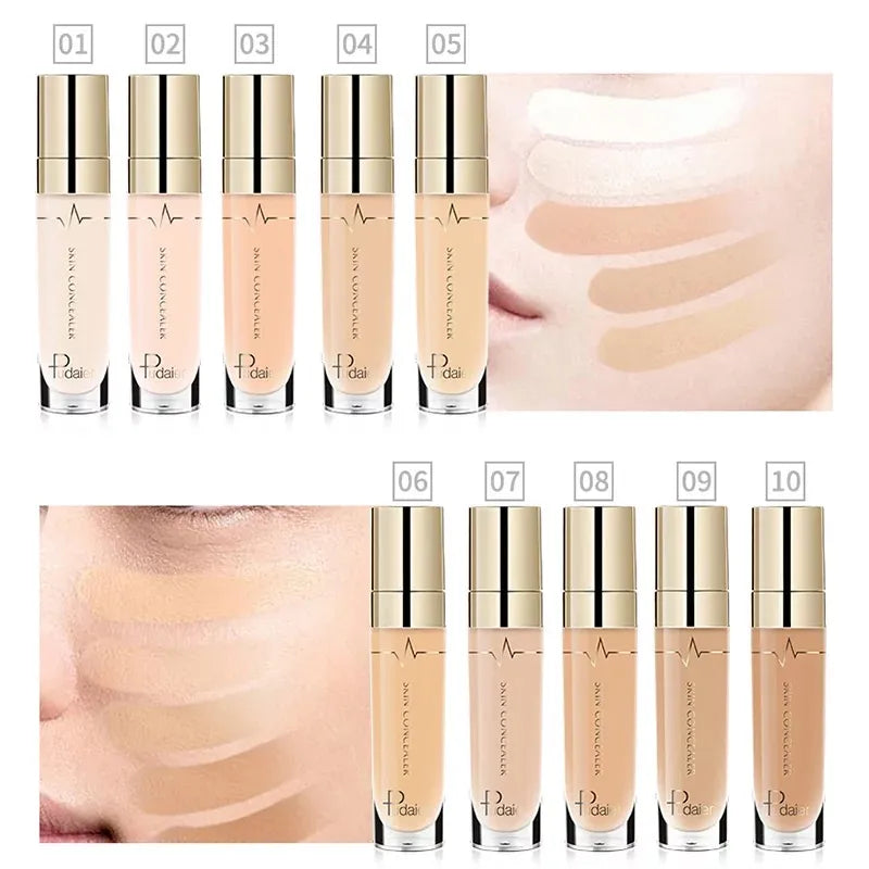 Before and after comparison showing coverage on under-eye area