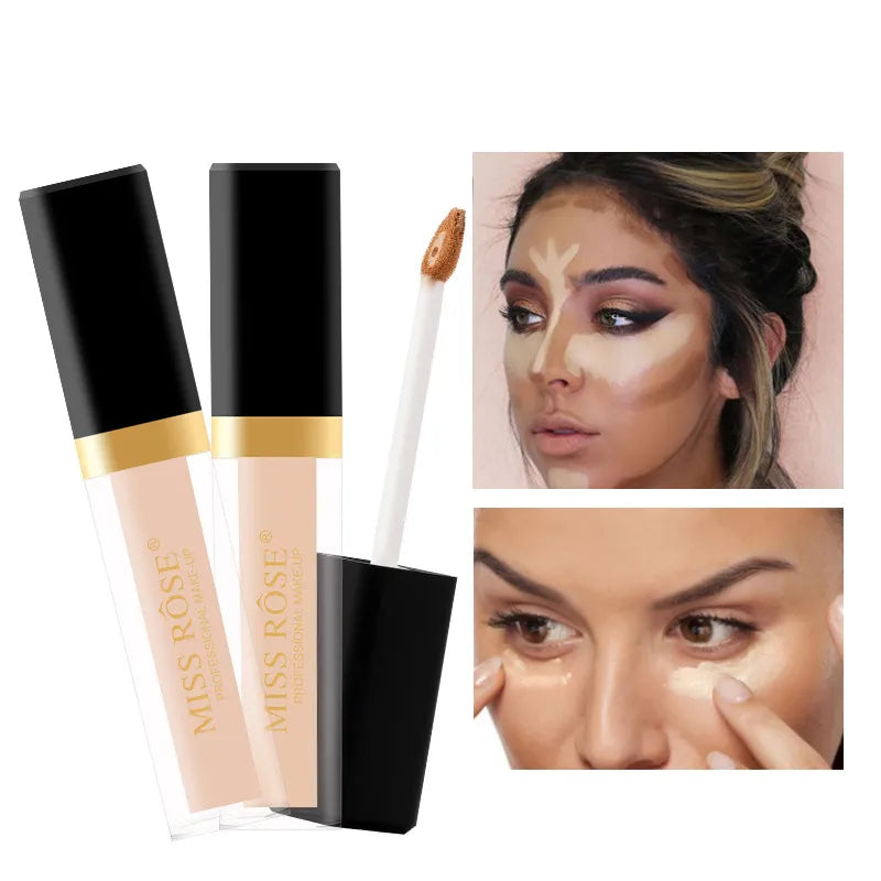 Liquid concealer foundation in tube with applicator