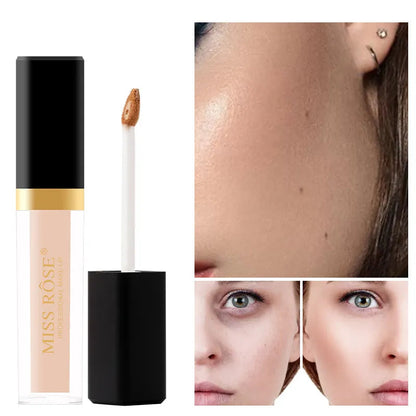 Liquid concealer foundation in tube with applicator