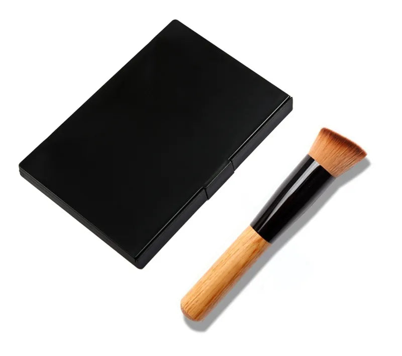 Makeup palette showing multiple concealer shades arranged in compact case
