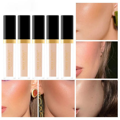 Close-up of concealer being blended on face