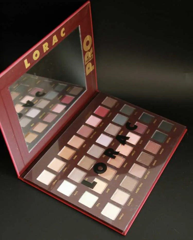 Close-up view of eyeshadow palette with smooth, pigmented powder textures