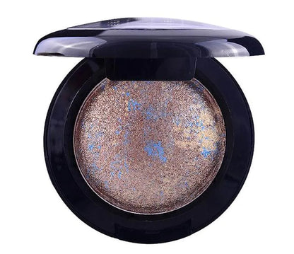 Open 12-color nude eyeshadow palette showing matte and glitter shades