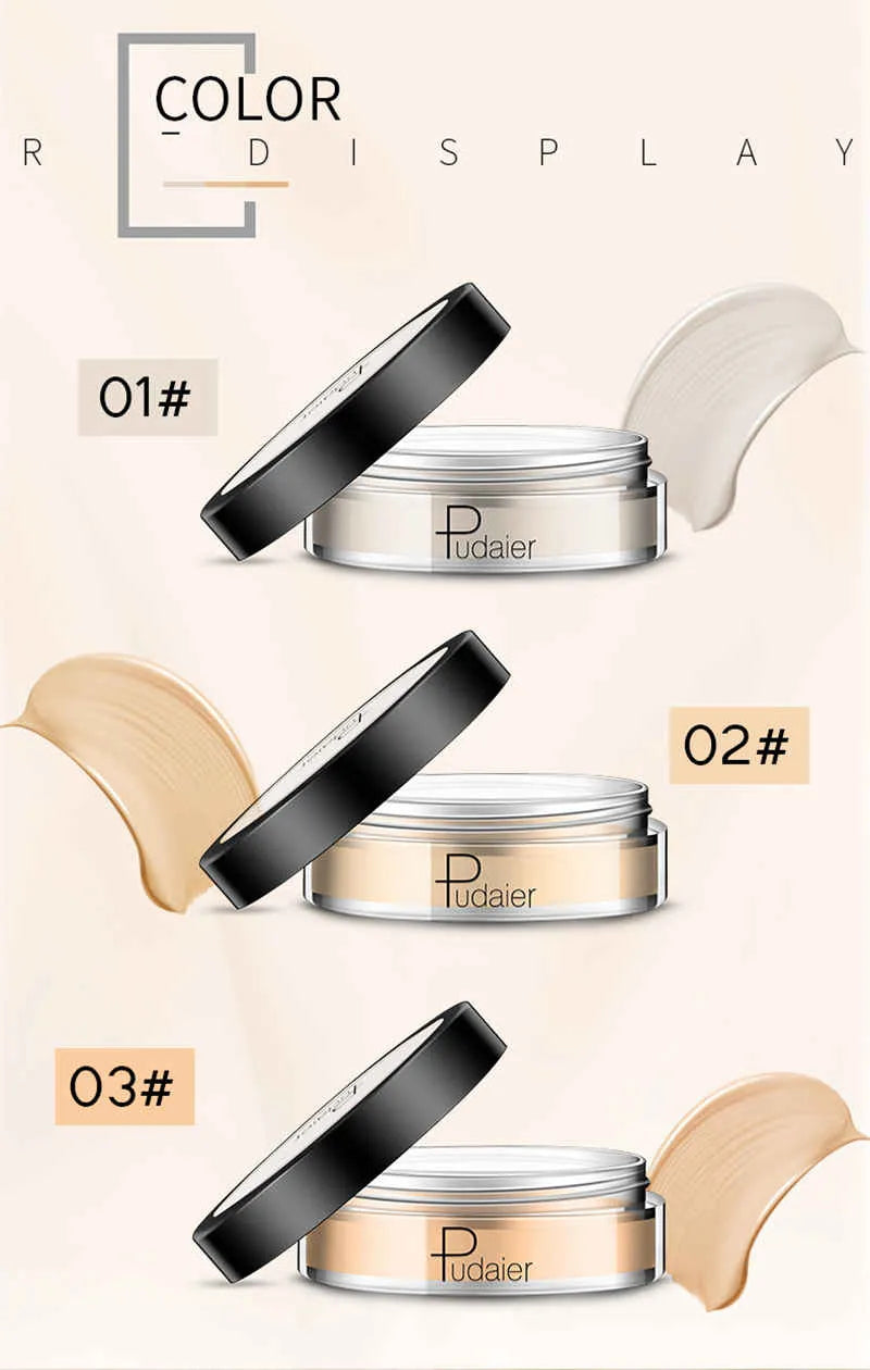 Hand applying concealer cream to face for coverage demonstration