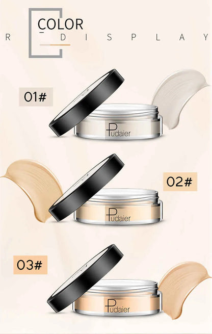 Hand applying concealer cream to face for coverage demonstration