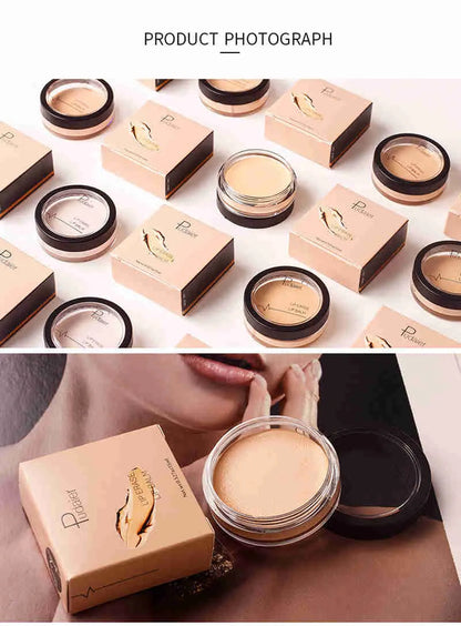 Concealer cream in a compact container with applicator