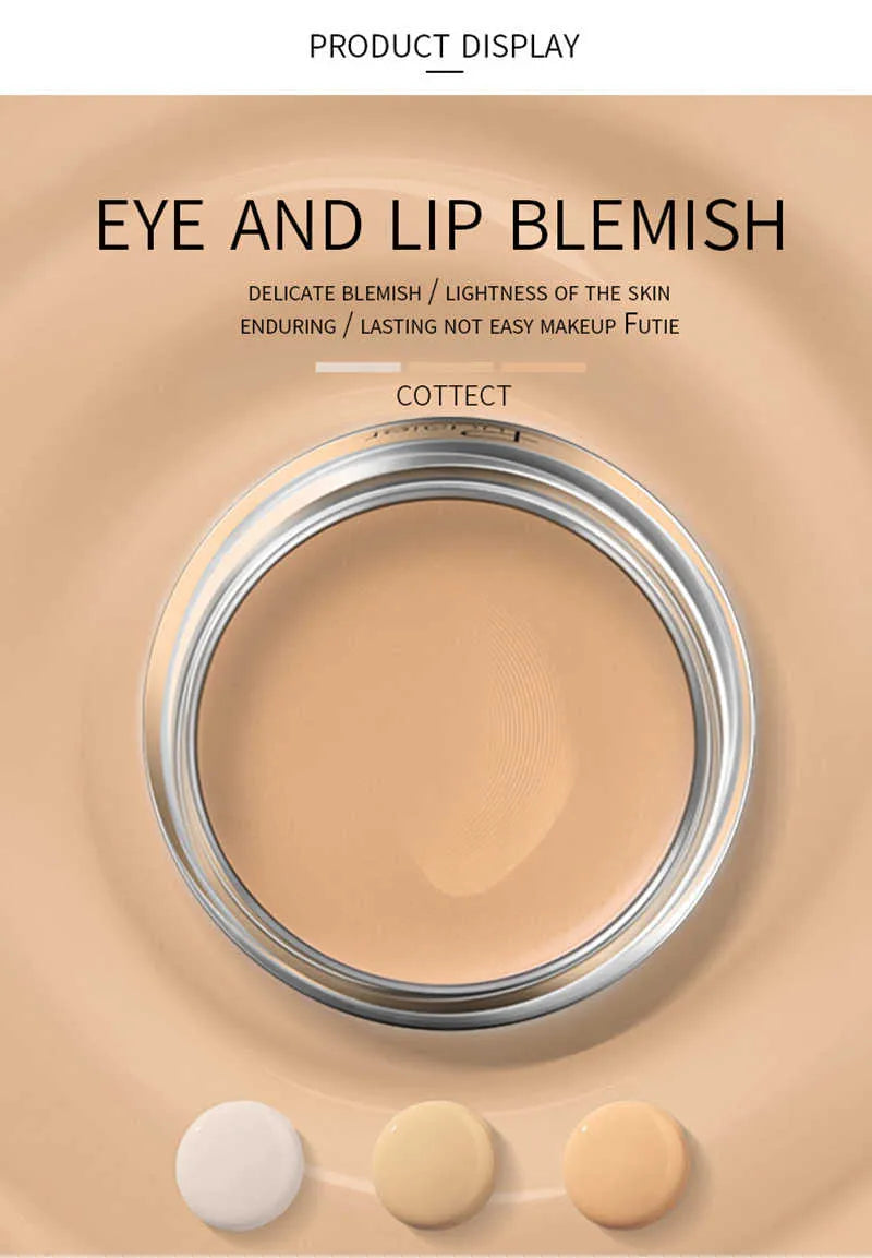 Close-up view of concealer cream texture and consistency
