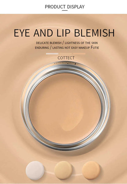 Close-up view of concealer cream texture and consistency