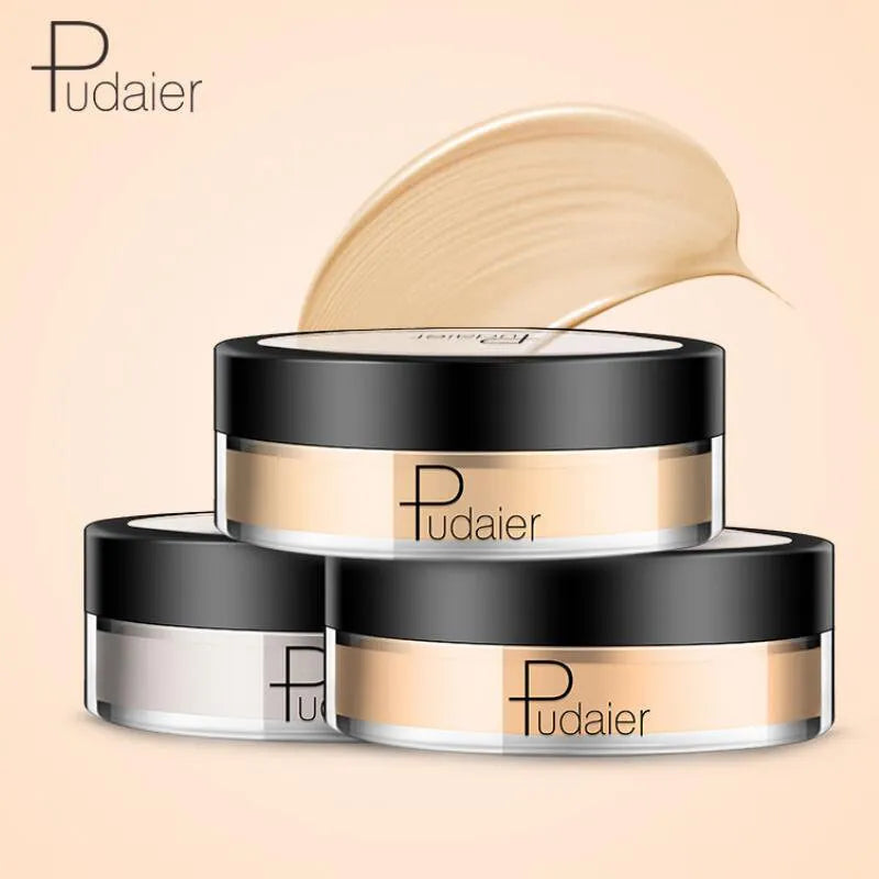 Concealer cream in a compact container with applicator