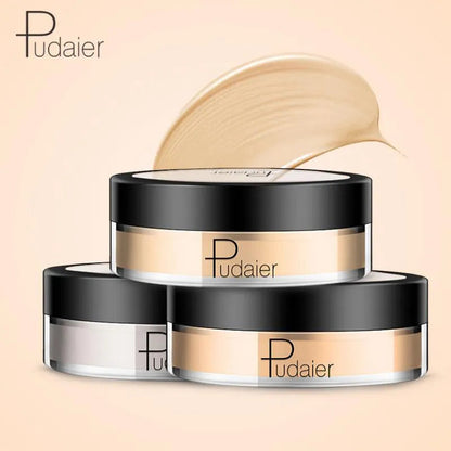 Concealer cream in a compact container with applicator