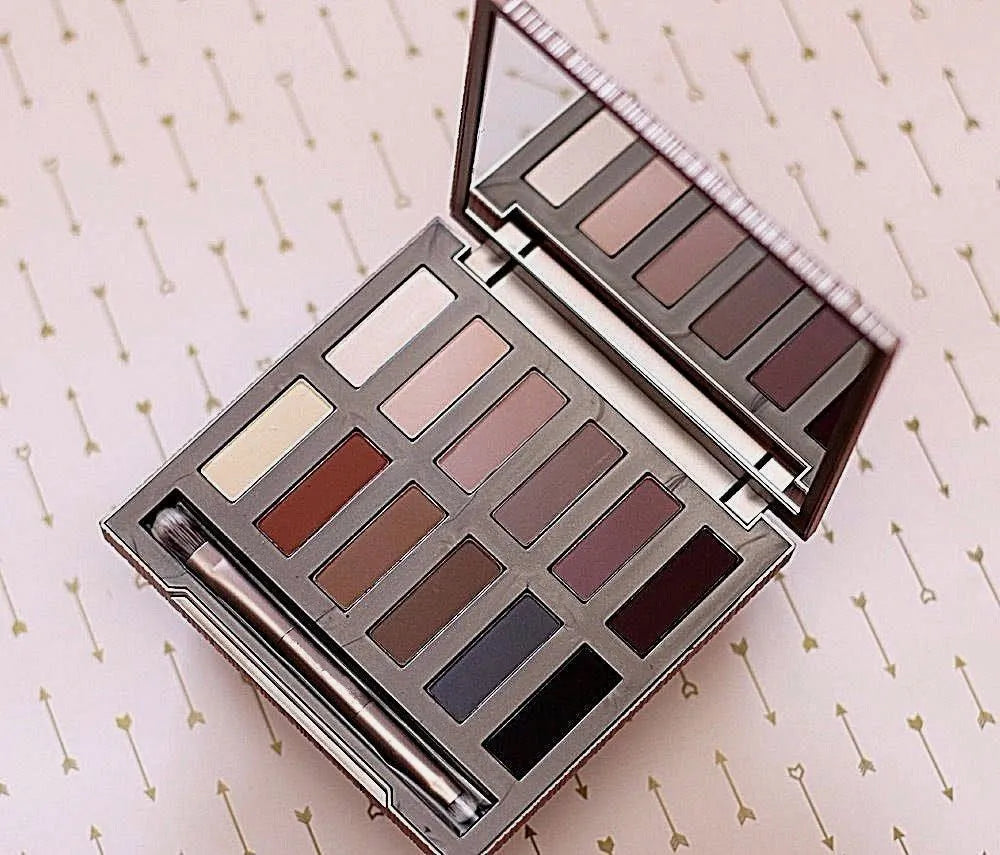 Close-up view of matte eyeshadow powder texture and pigmentation