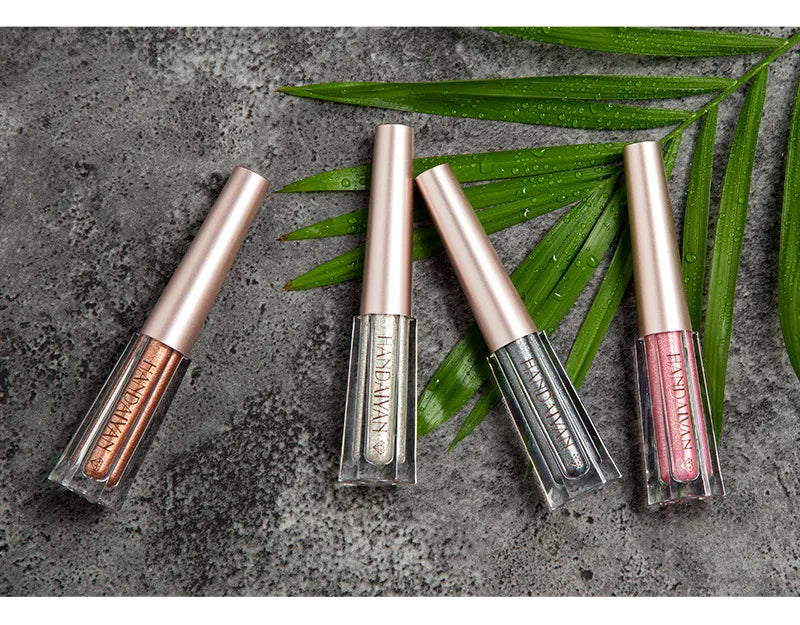12 liquid eyeshadow containers arranged in a circular pattern