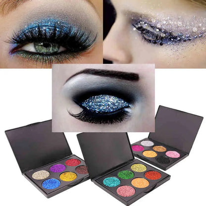 Swatch demonstration of metallic eyeshadow pigments on skin