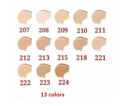 Foundation bottle alongside makeup brush and sponge for application demonstration