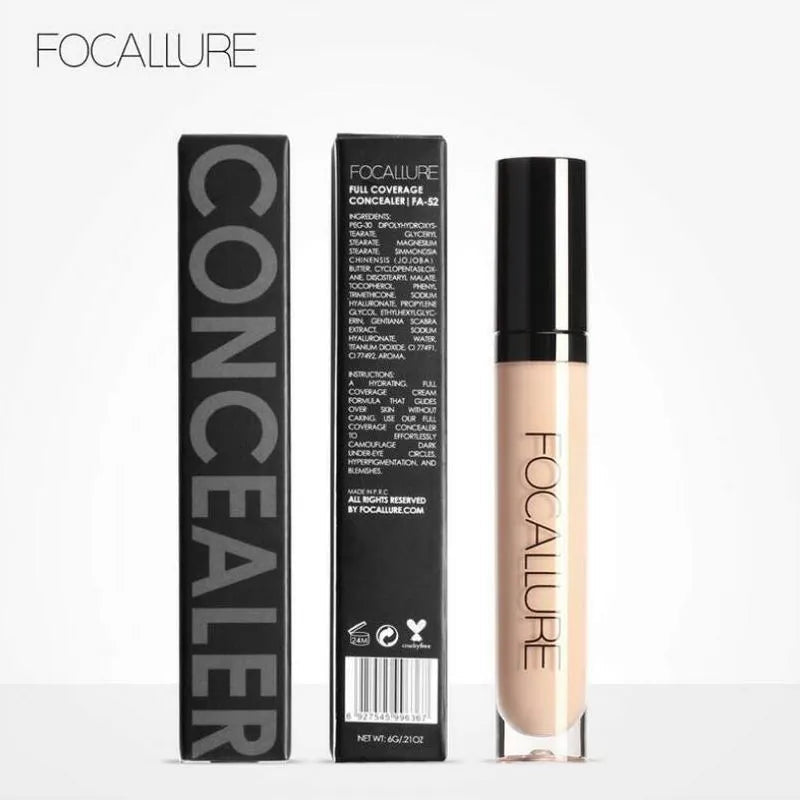 Before and after comparison showing coverage of skin imperfections with concealer application