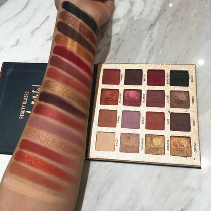 Swatch demonstration of eyeshadow pigments on skin