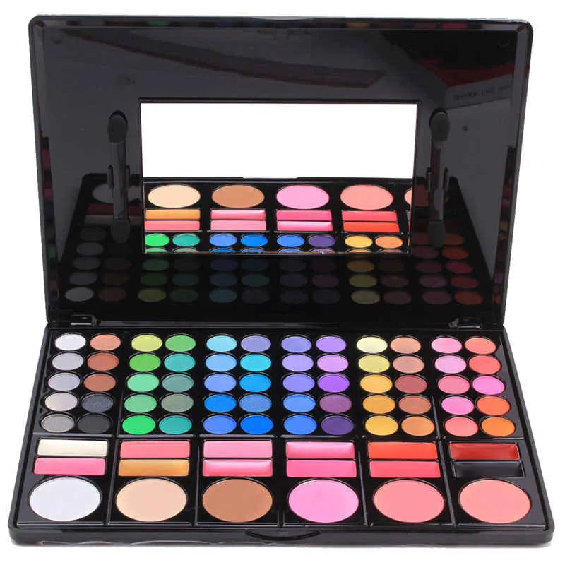 78-color eyeshadow palette with matte and shimmer finishes