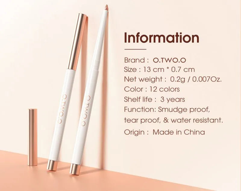 Hand holding an eyeshadow pen applying color to eyelid for demonstration