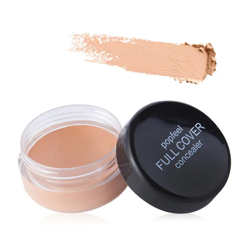 Close-up view of concealer texture and pigmentation on skin